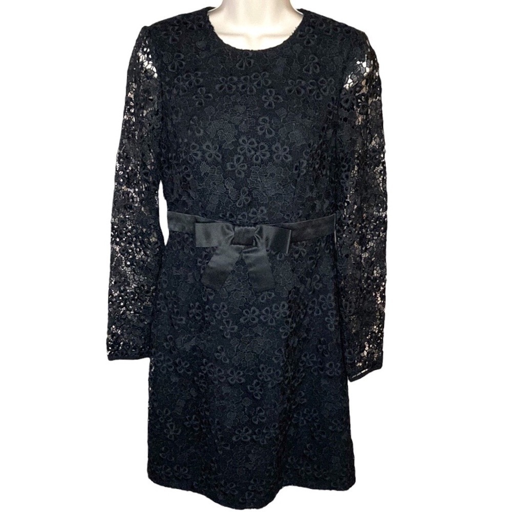 Jill Jill Stuart | Black Floral Lace Dress Formal Size 2 - Picture 2 of 7